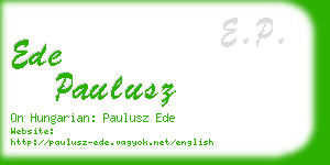 ede paulusz business card